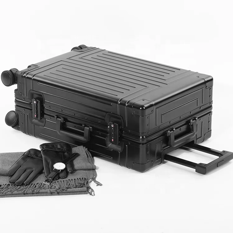 
High quality new style full aluminum suitcase set 4pcs trolley luggage bag 