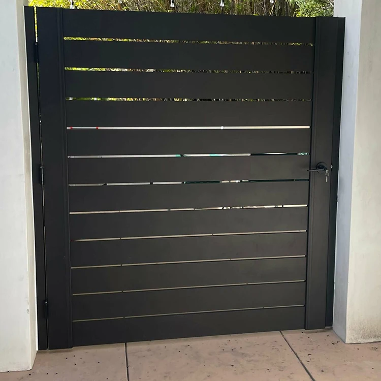 Outdoor Aluminium Garden Fencing Prices Aluminium Post Wpc Slat Fence Panels Privacy Aluminium Fence With Horizontal Slats