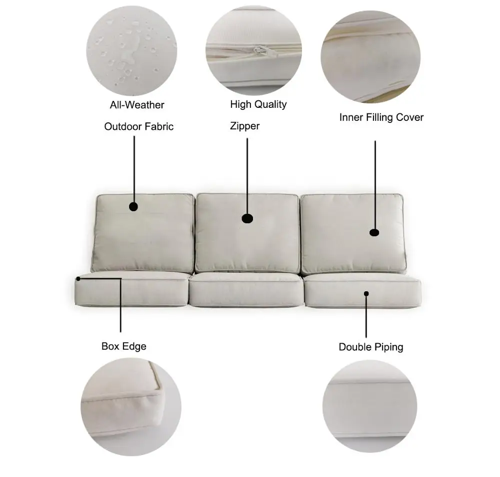 Water Proof Outdoor Deep Seating Sofa Seat Couch Cushion Foam