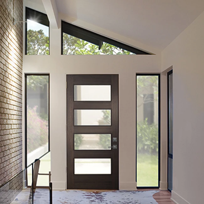CBMmart  Modern Entry Pivot door with Customized Wood  hardware kit for apartment villa house