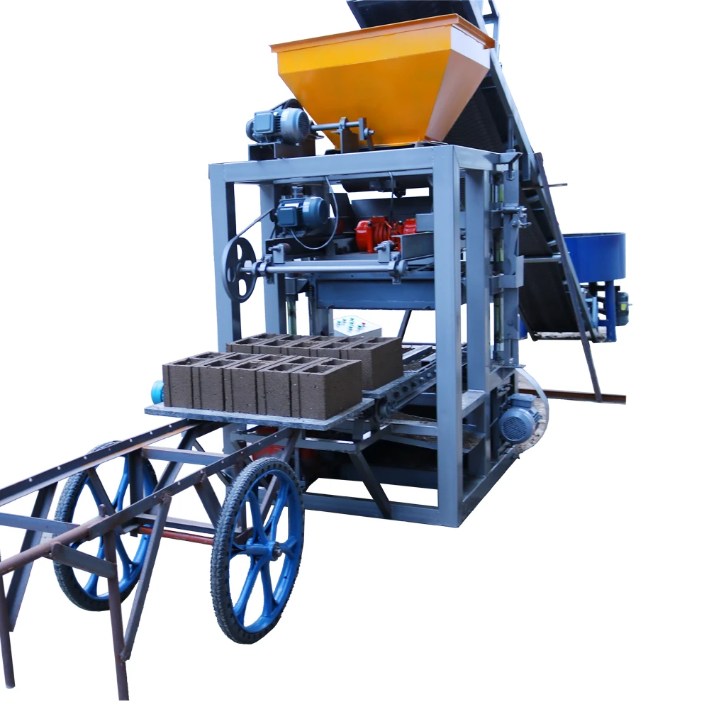 factory price  QT4-23A  manual Hollow block making machine slab curbstone Interlocking Block Brick Making Machine  Low price