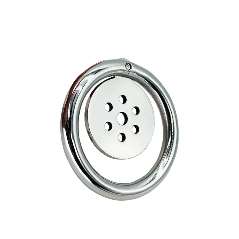 FRRK-128 stainless steel bird cage lock bottle cap chastity lock Device Circular ring skeleton Penis Lock Adult Sex Toys For Men