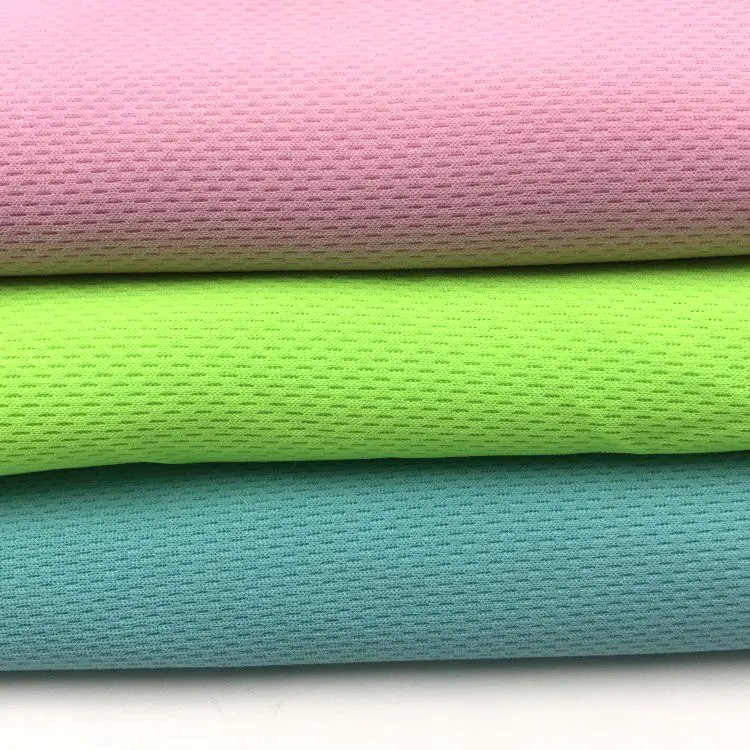 Good quality rice grain mesh fabric dri-fit for sportswear clothes t-shirt
