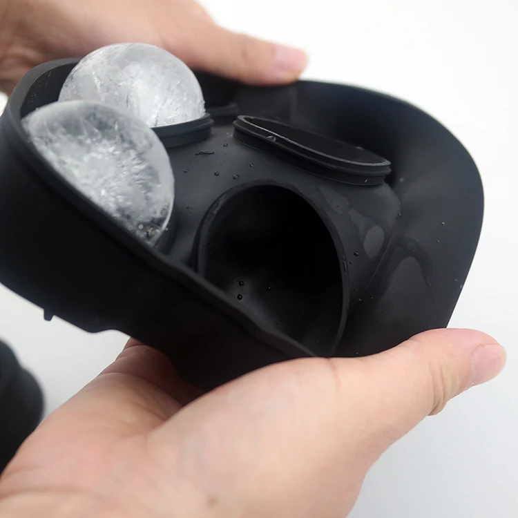 Silicone Ice mold set 6 square ice cube tray 6 sphere ice ball tray with logo sleeve