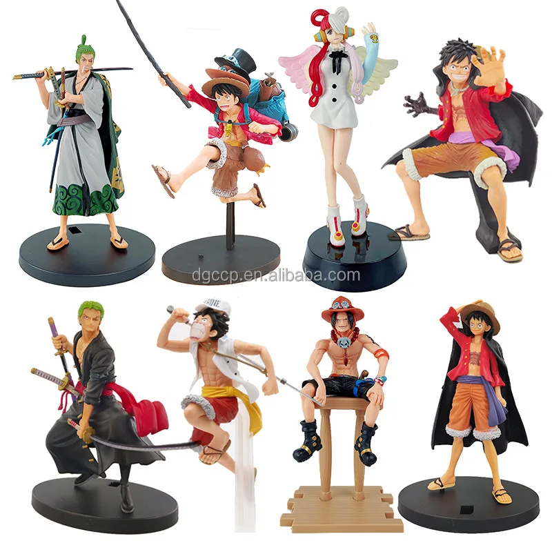 H16-27cm with box Anime One Pieces Figures Luffy Zoro Uta Sanji One Pieces Action Figure