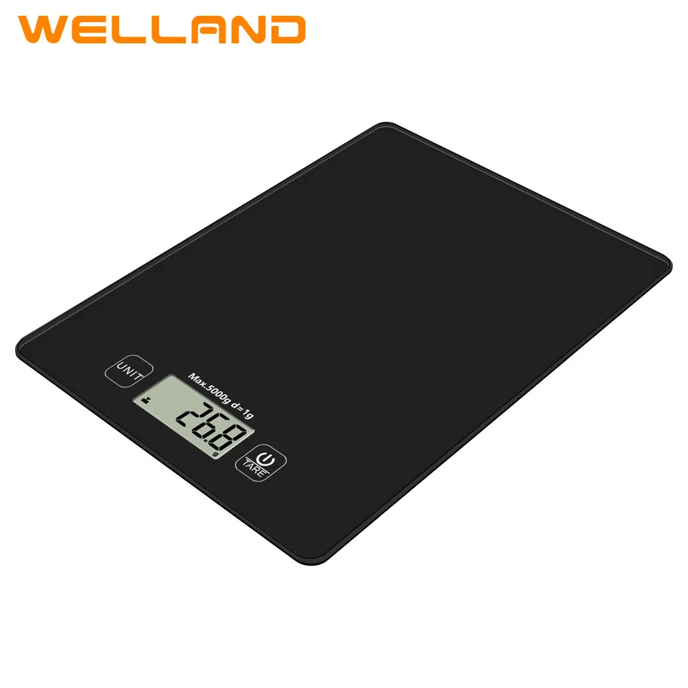 Factory Supplier Portable Electronic Black Food Smart Kitchen Scale Balanza Digital Kitchen Scale