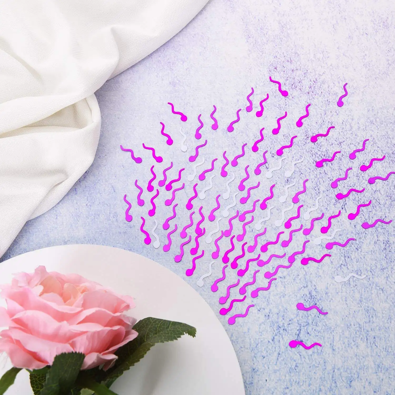 PVC Naughty Bachelorette Sperm Confetti Decorations Funny Penis Table Confetti for Bridal Shower Hen Party Supplies