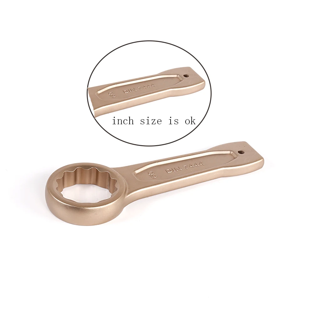 
Factory Supply Non Sparking Tools Aluminum Bronze Alloy 90mm Slogging Ring Spanner 