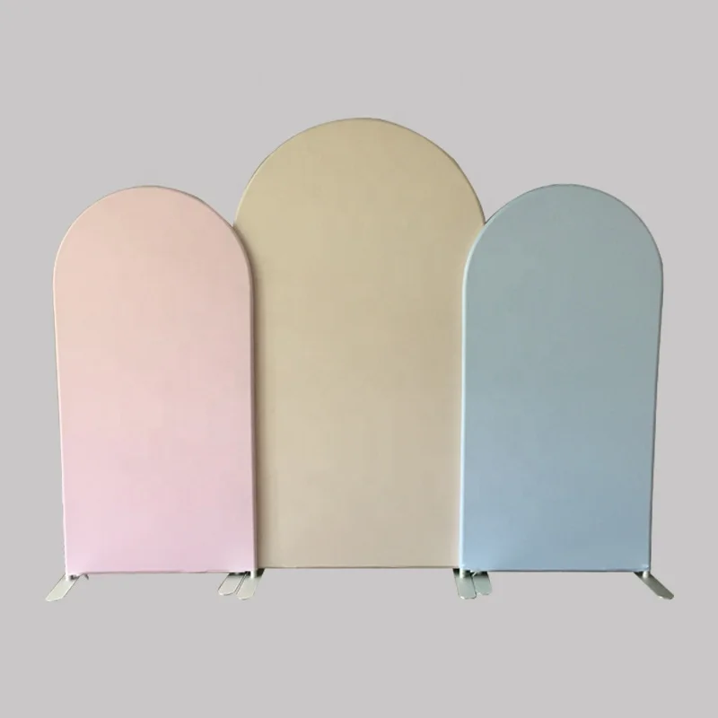 Wedding Event Usage Arch Custom Aluminum Pipe Tension Fabric Display Backdrop Stand