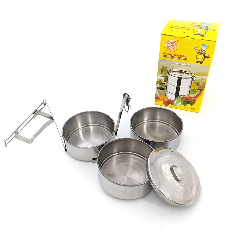 High grade 3-5 tier stainless steel tiffin food containers thermal lunch tiffin box