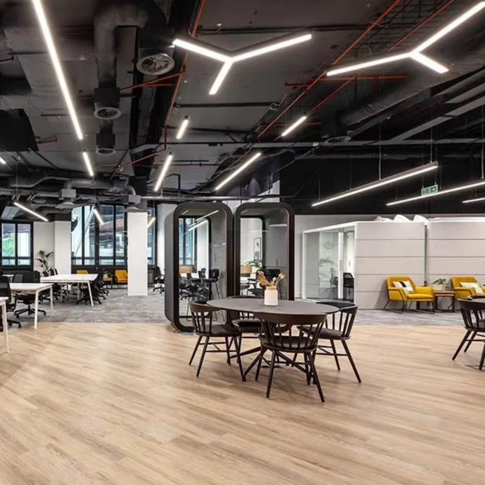 Zhongshan tri-proof light corner module black white aluminum color 30w/m customized linear light manufacturer