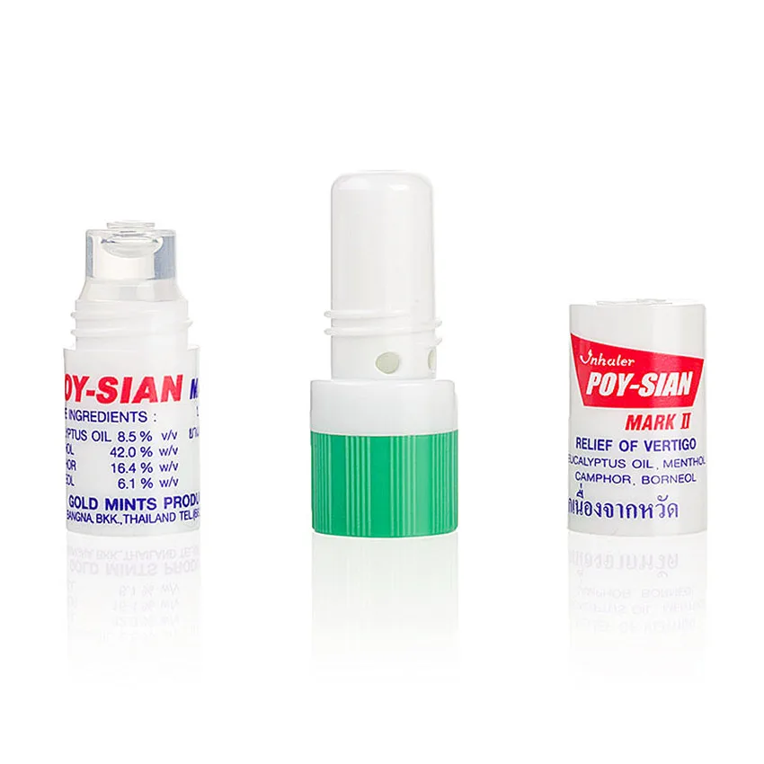 Hot Sales Thailand Herbal Mint Incense Tube with Refreshing Oil Poy Sian Nasal Inhaler Nasal Inhaler stick Mint Flavor
