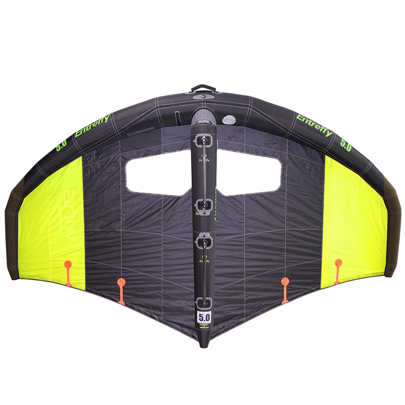 Entroffy Kitesurfing Black&Green Inflatable Wing Hydrofoil Kite Sail Surfboard inflatable wings for sale
