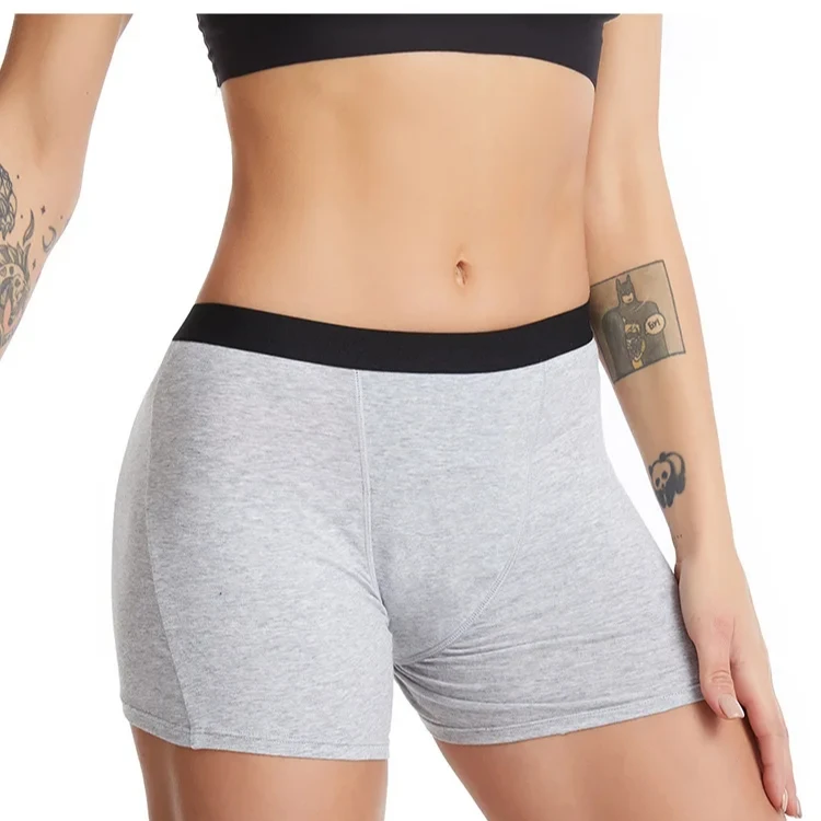 INTIFLOWER 130-B Wholesale Boyshort 4 Layer Overnight Menstrual Period Panties Absorption Boxers Underwear For Women