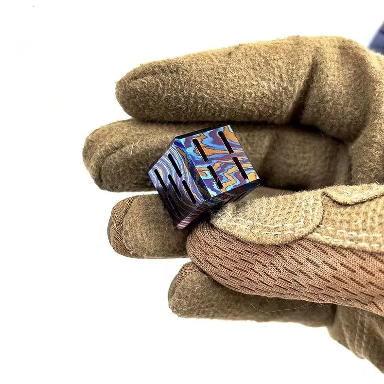 Custom Wine Cooling Titanium Dice Set Precision CNC Machined Grade 5 Solid Titanium Dice