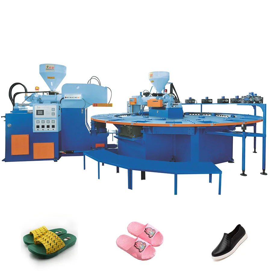 TPU PVC TPR PLC Control Full Automatic Two-Color Air Blowing Injection Molding Machine