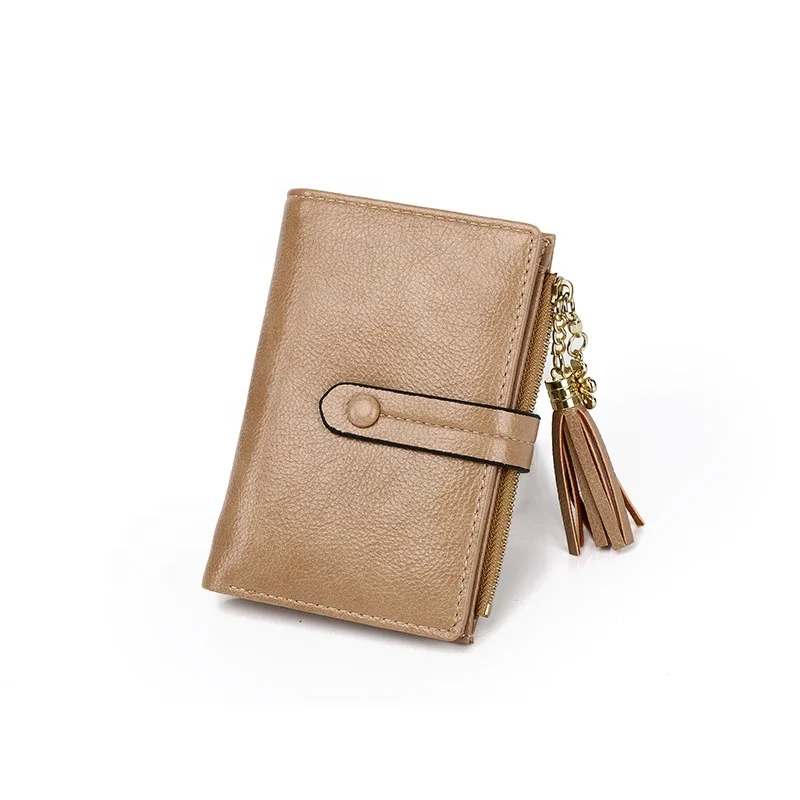 Pure Color High Quality Pu Leather Flip Wallet Cover Big Capacity Card Holder Small Leather Wallet