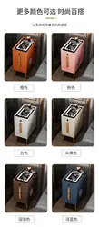 Smart Nightstand Wireless Charging LED Light Bedroom Bedside Table 2 Drawers