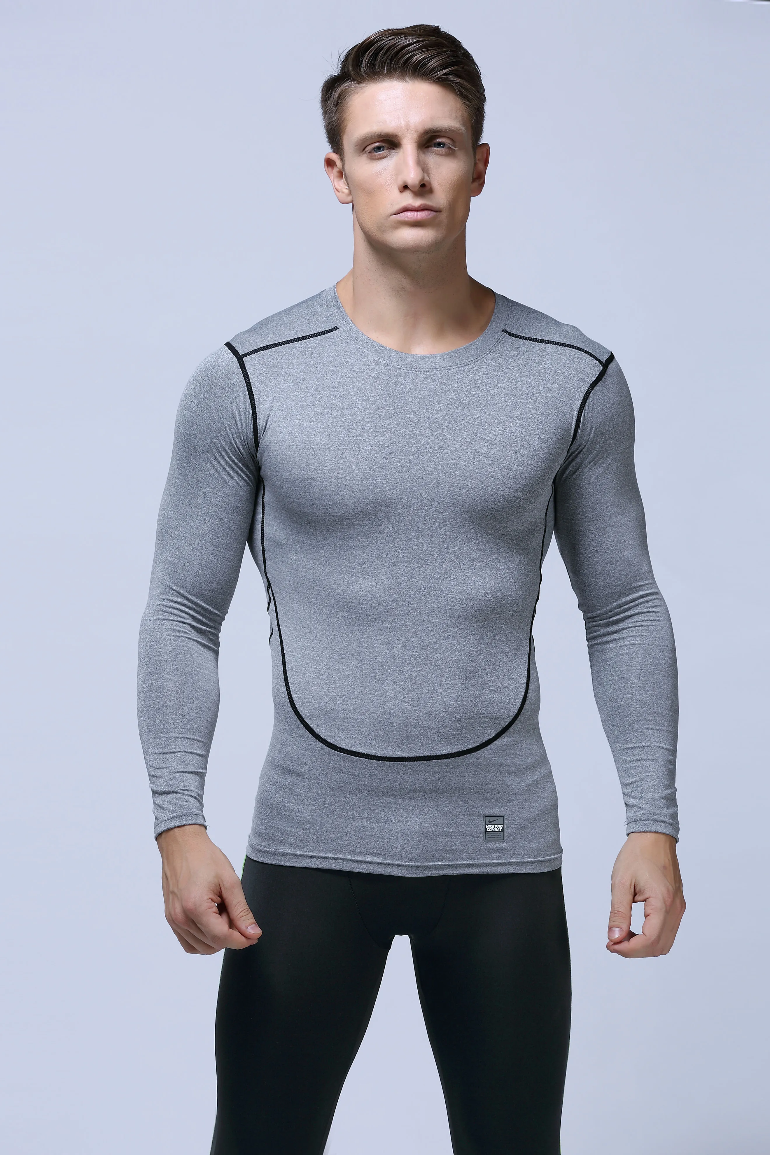 Wholesale T-shirt Long Sleeve Sports Reflective Arrival T-shirts Compression long sleeve