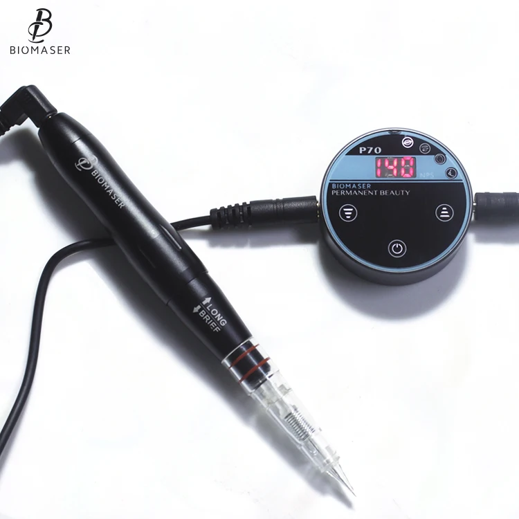 Biomaser P70 Professional Lip Makeup Pen Machine Digital Dermografo Permanent With Membrane