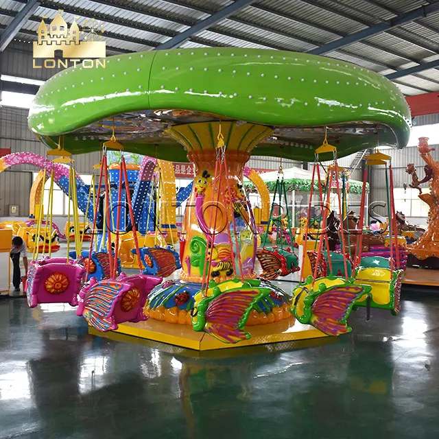 
Kids amusement park games colorful flying chair rides for sale 
