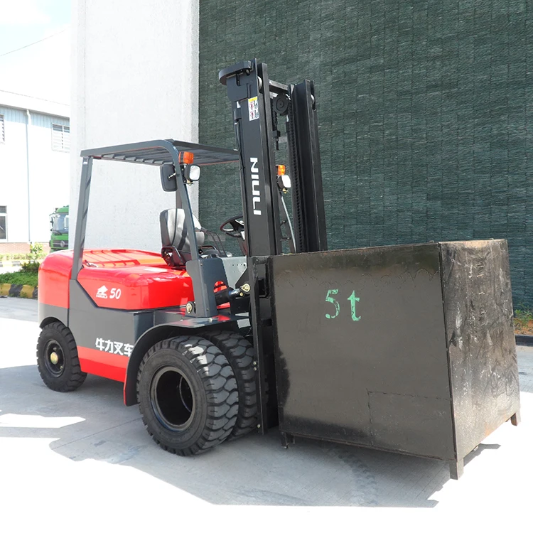 NIULI Transpalet Montacarga 5 ton diesel forklift with Japanese Mitsubishi S6S engine