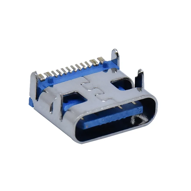 Штекер USB 3,1 типа C, 16 контактов, вертикальный тип, быстрый разъем для зарядного кабеля DIP SMT USB для разъема типа C