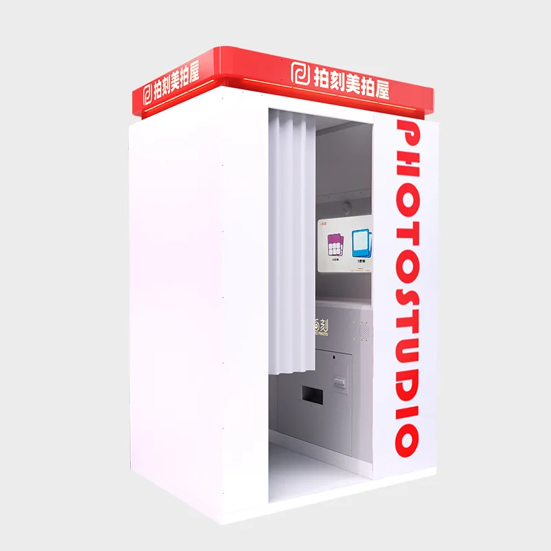 Coin-operated high Angle photo booth mirror Photo booth vending machine props camera customization