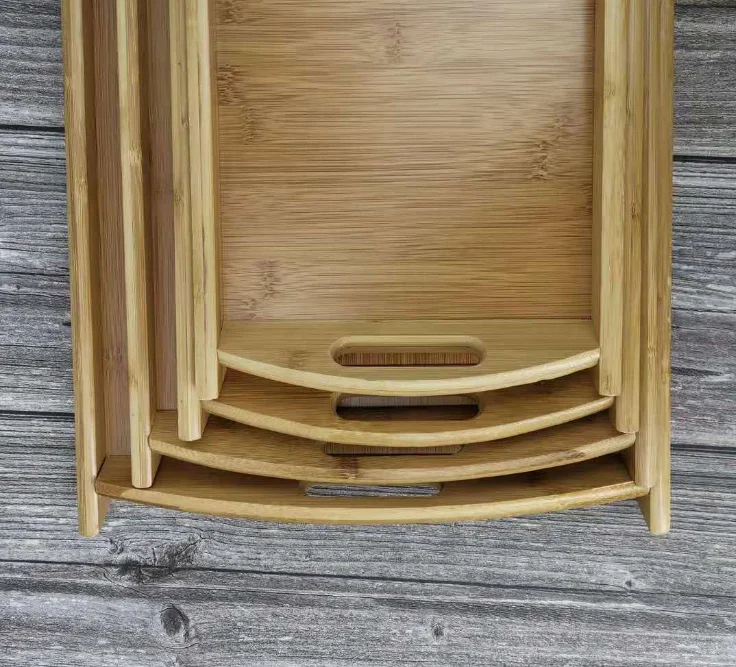 High quality Square bamboo and wood kitchen draining tray