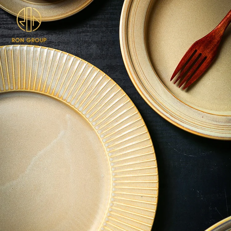 Cheap Catering Hotel Soup Ceramic Bowl and Food Warm Stove Porcelain Dishes Plates Set Restaurant