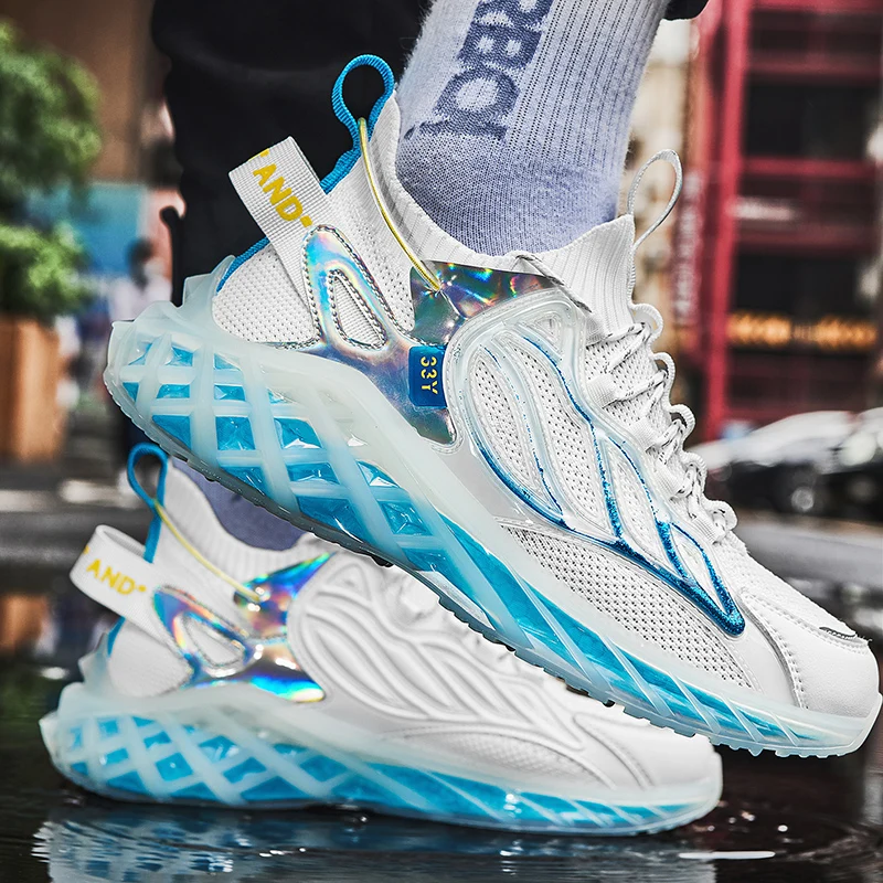 Trail Running Shoes High Quality Man Footwear Knit Boot Sport Sneakers