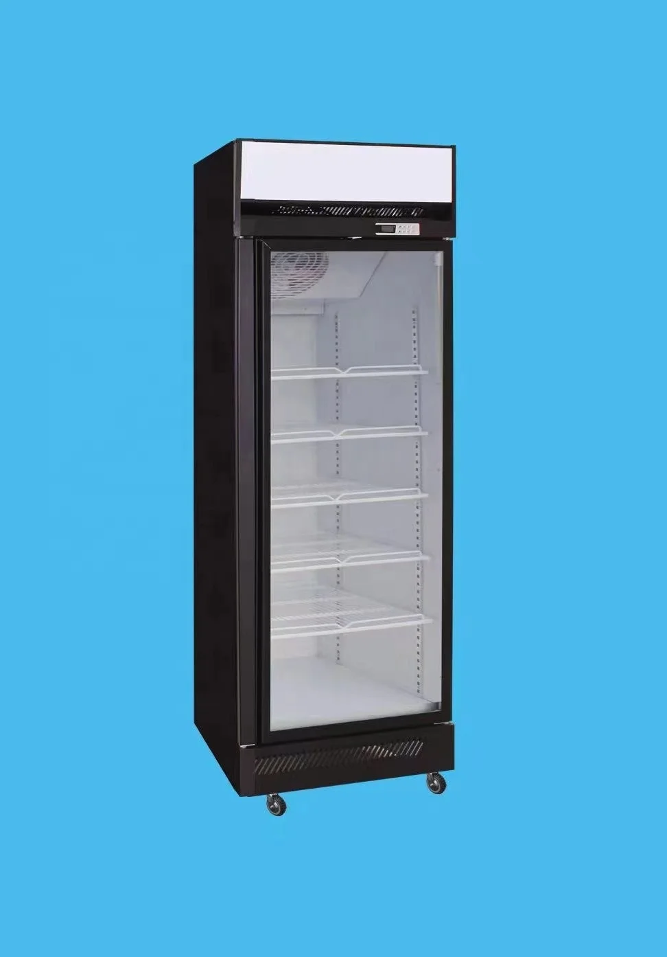 Single Door 400L Ice Cream Display Freezer Super Cool Glass Door Refrigerator Showcase for Frozen Food for Supermarket Use