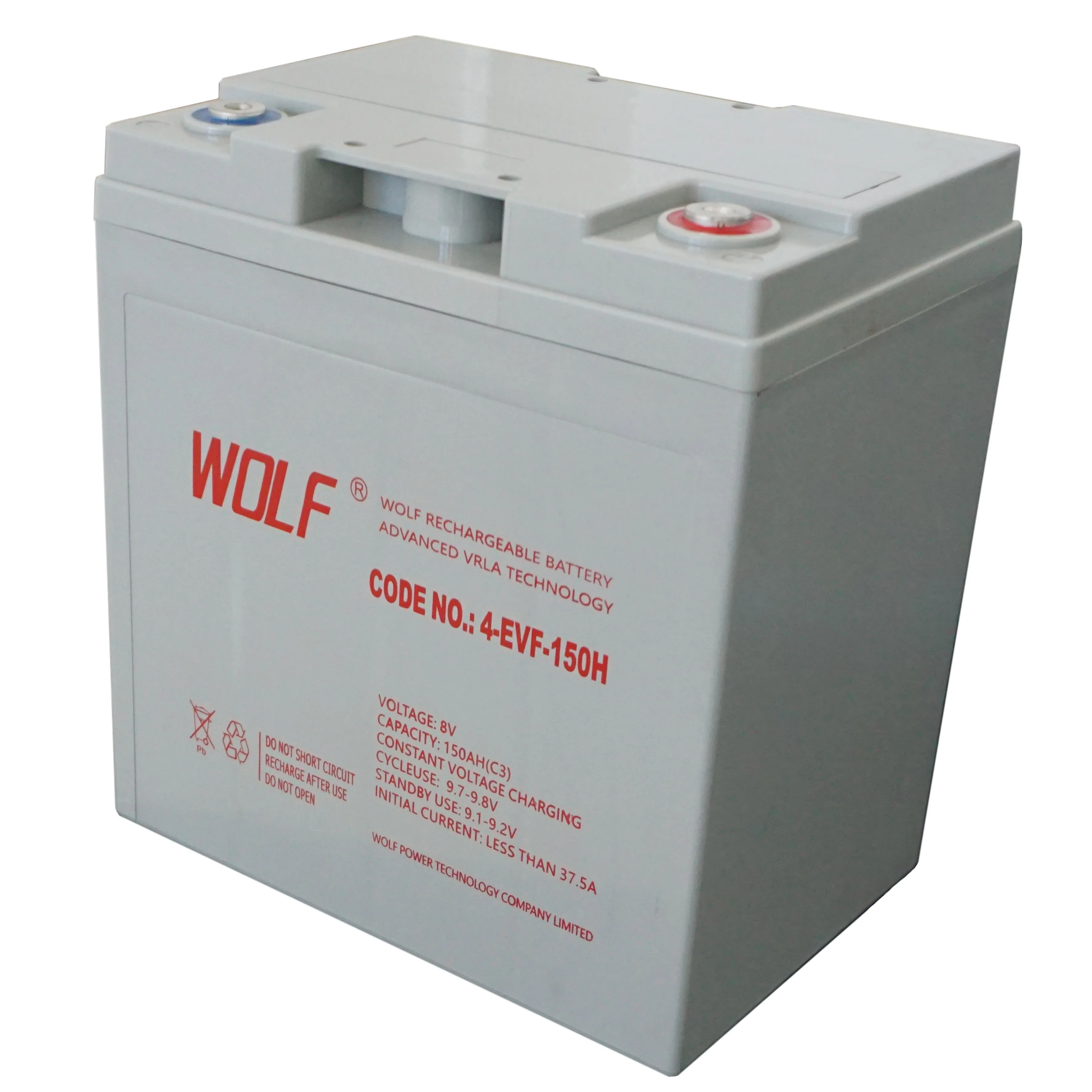 4-EVF-150 8V 150ah deep cycle maintenance free gel lead acid battery for golf cart