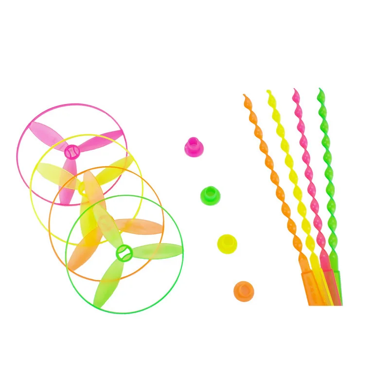 hot sale Creative hand - propelled flying saucer bamboo dragonfly children toys