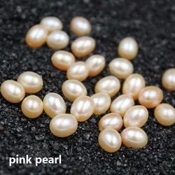 8-11  mm Rice nature freshwater pearl with hanger, DIY high luster PEARL with full hole drilled or half hole drilled