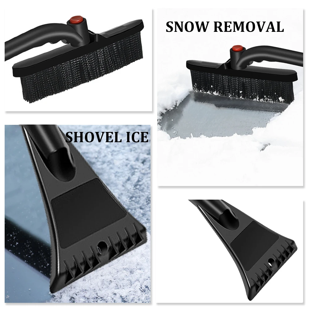 Snow Removal Shovel Ice Scraper Car Cleaning Brush Extendable Auto Windshield Snow Shovel Brush Winter Ice Scraper