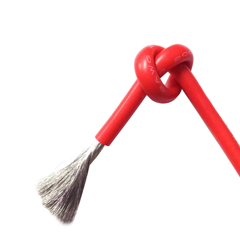 4 6 7 8 10 12 14 16 18 20 22 24 AWG Gauge High Temperature Heat Resistant Solid Copper Rubber Cable Silicone Wire