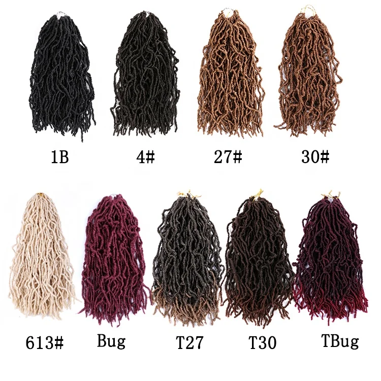 
LEEZI Loc Synthetic Braiding Curly 36 Soft Braids Color 170 36 inch Extensions Braided Crochet Hair Nu Faux Locs 