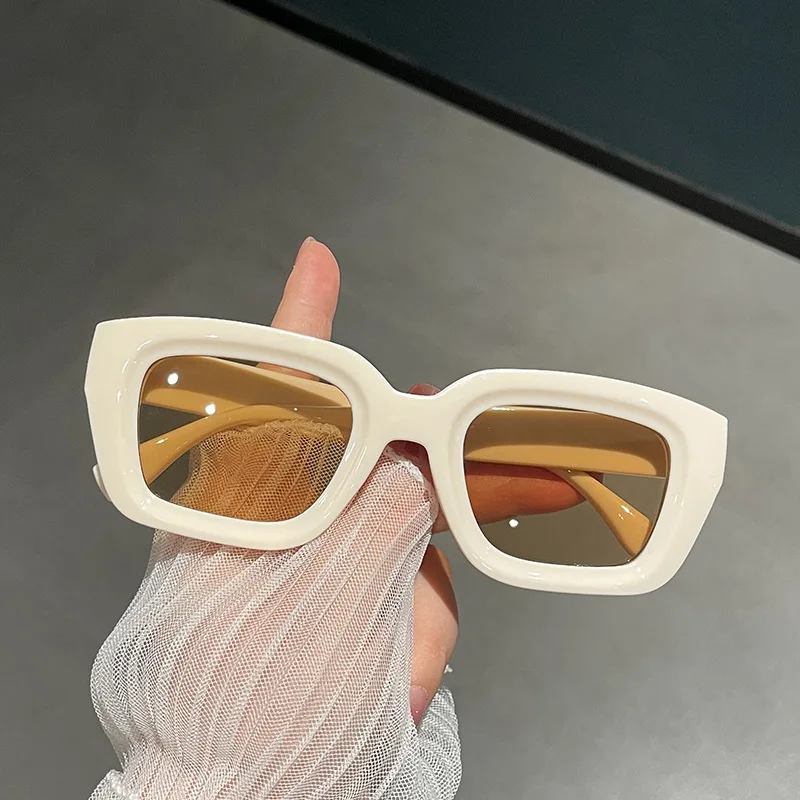 New Trendy LB1002-3Polarized Driving Sunglasses Square Thick Transparent Frame Fashion Y2K Sunglasses Women Premium Sun Glasses