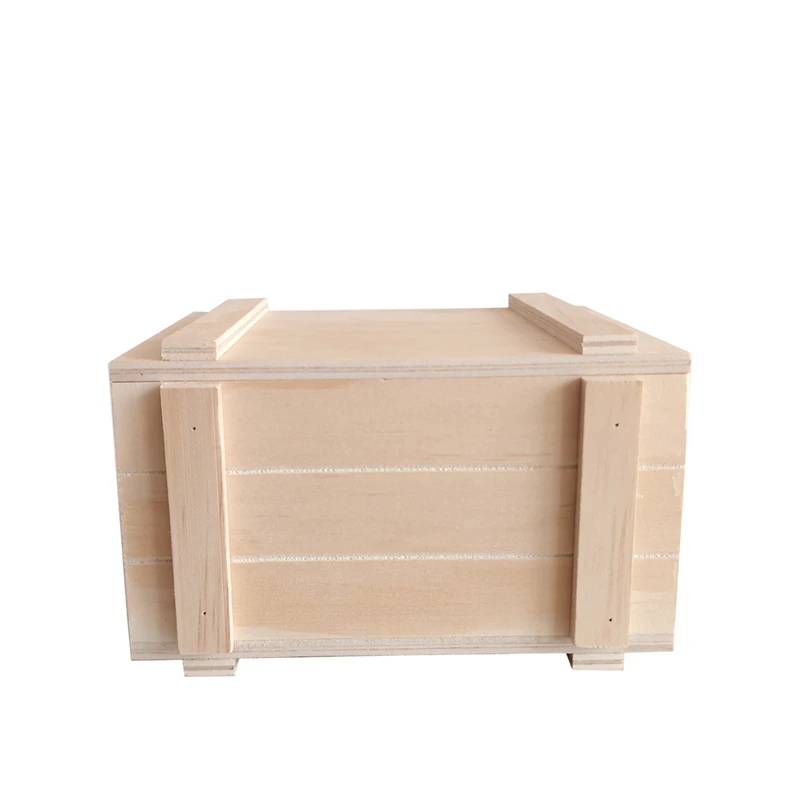 Unfinished Small Wood Crate with Lid Custom Logo Wood Storage Box Miniature Wood Crates for Product Packaging and Gift Wrapping
