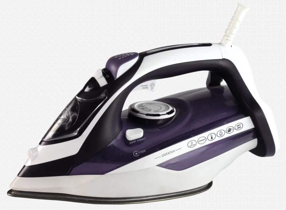 hot sell 3000W color customized smooth bottom plate electric vertical handheld steam iron for clothes vapeur vapor