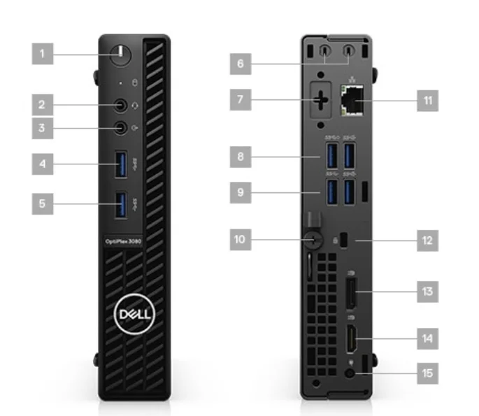 Совершенно новый системный блок компьютера dell optiplex 3080mff микроформ-фактор