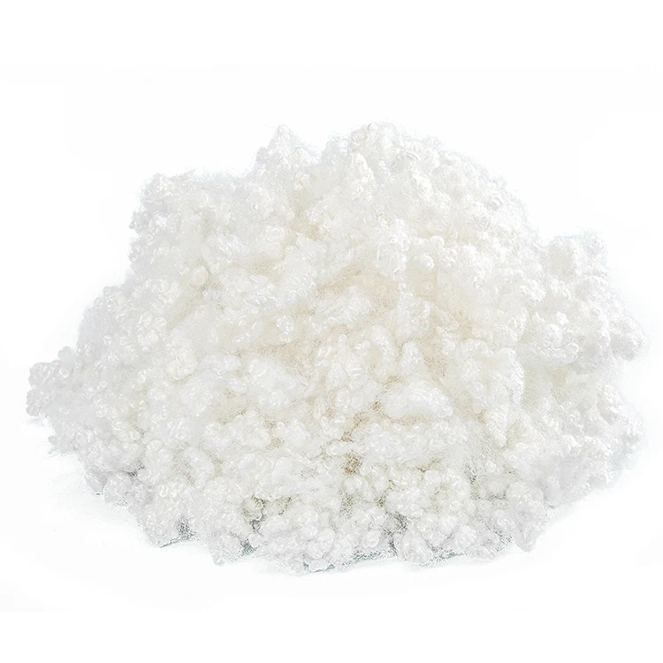 7D*51MM Siliconized recycled pet flakes polyfill stuffing hollow conjugated polyester staple fiber