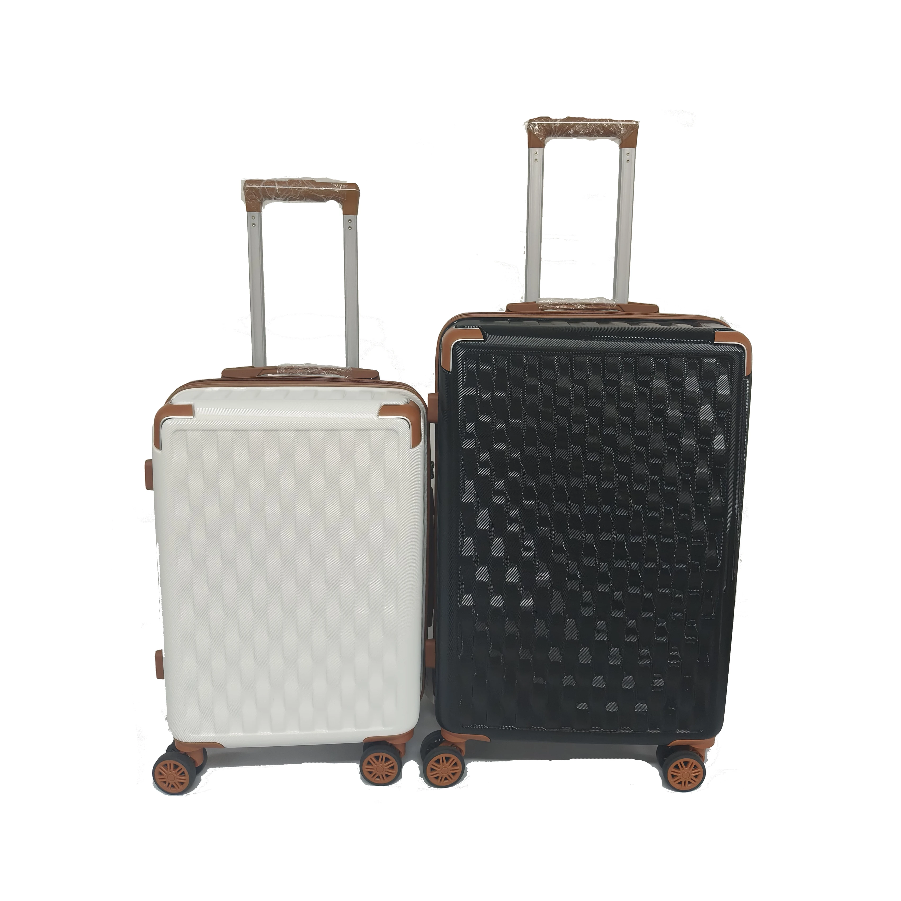 2025 New design Wholesale 20 24 28 inches double-layer protective corners shiny ABS material with sunk-in lock