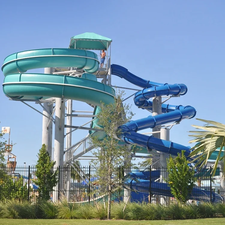 Indoor/Outdoor Fiberglass Spiral Slide Park Equipment Tube Slide for Kids Custom Size Water Games for Residential Home
