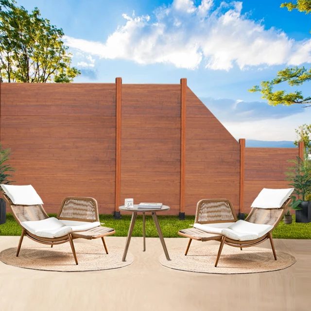 Новый модный экологически чистый забор из бамбукового материала «сделай сам» с использованием твердого столба для сада