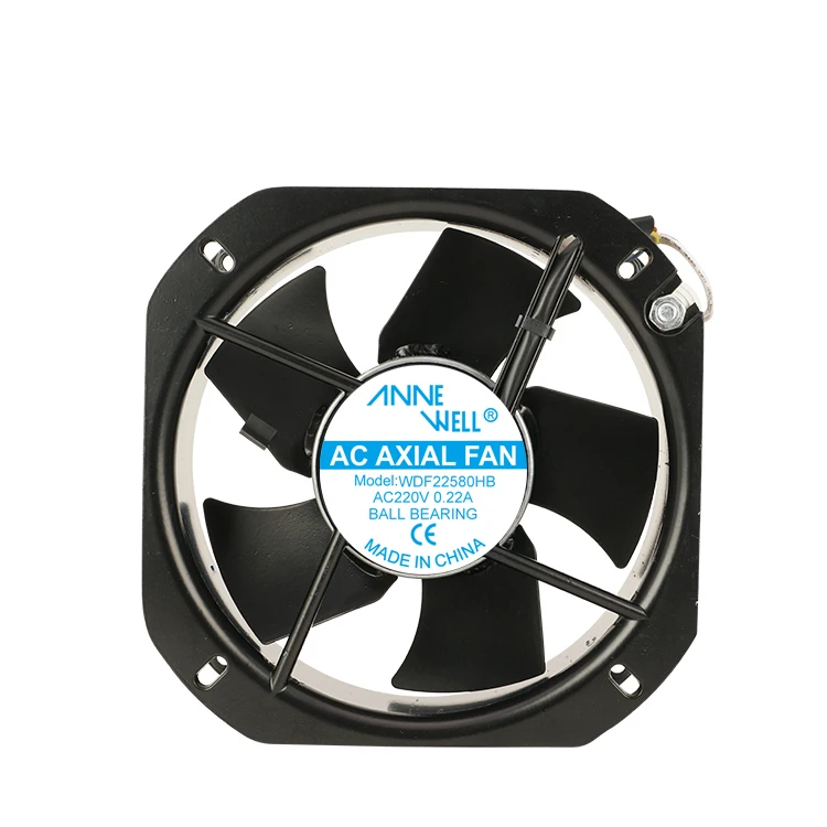 220V High CFM Low Noise Smoking Room Exhaust Fan 22580 Axial Flow Impeller Fan 225mm ac case cooling fan