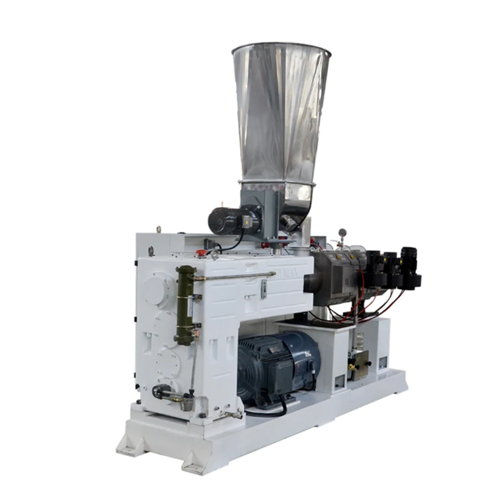 China high output plastic extruder twin parallel screw extruder 90kw screw extruder manufacturer