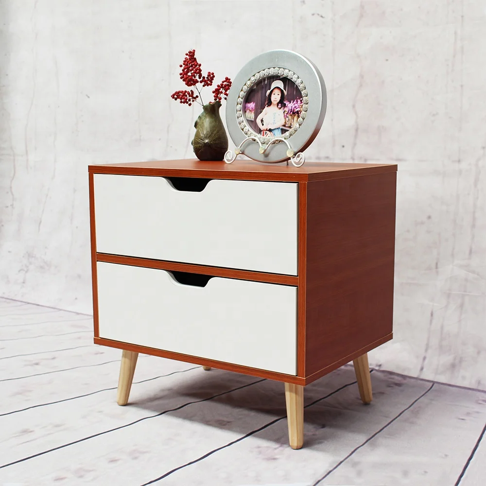 wood material bedroom cabinet 2 drawer sideboard cabinet