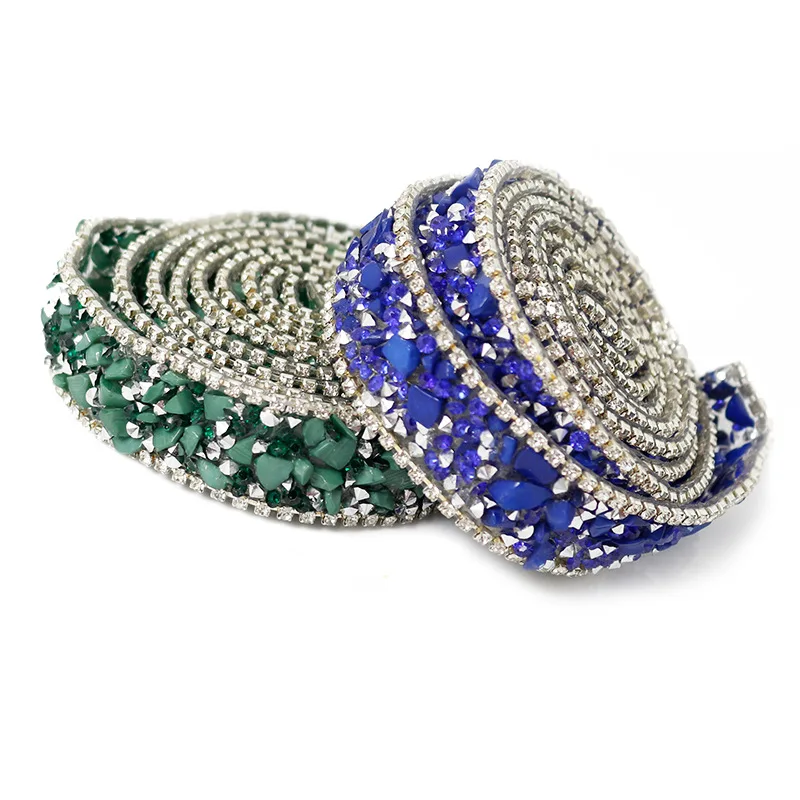 New Design 2CM Direct Sales Hot Fix Rhinestones Tape Multi Size Resin Crystal Rhinestone Tape